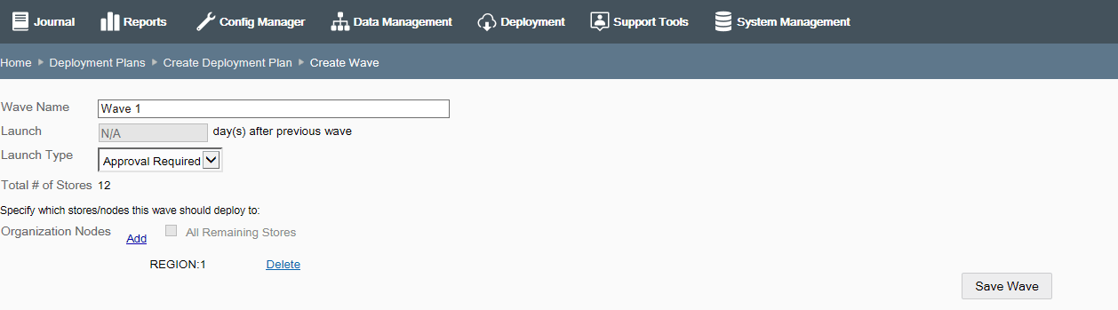 Create Wave 1 Example