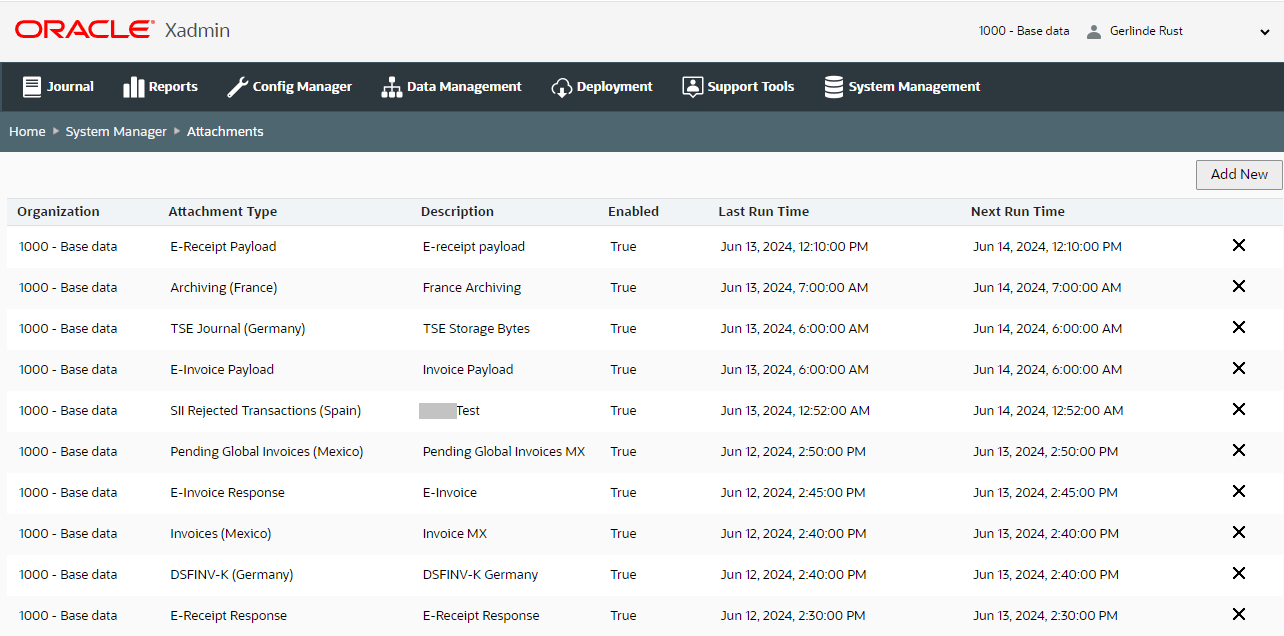 Attachments Page