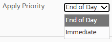Single Deployment - Apply Priority