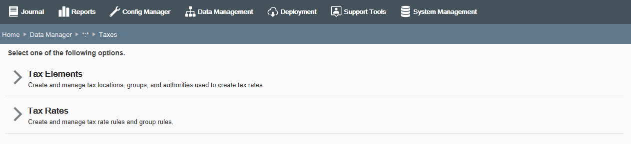 Taxes page