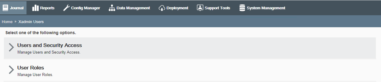 Xadmin Users Page