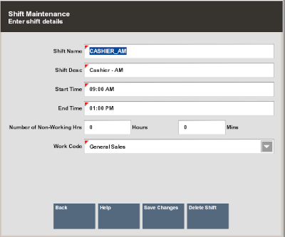 Shift List Detail Example