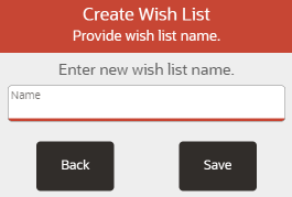 Create Wish List