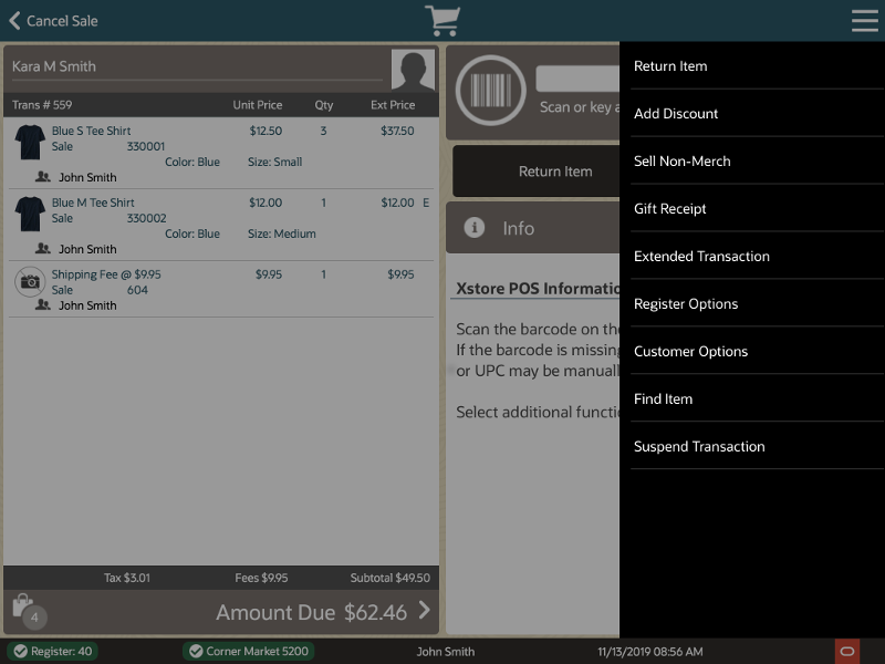 Mobile Tablet Context Menu - Sale Mode Mobile Tablet Context Menu - Sale Mode