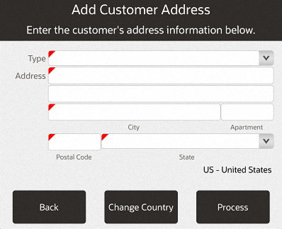 Customer Maintenance - Add Address