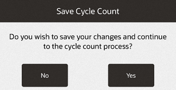 Continue Count Process Prompt