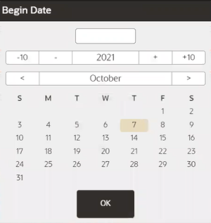 Tablet Date Picker Example