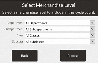 Select Merchandise Level