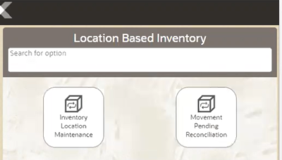 Location Based Inventory Option