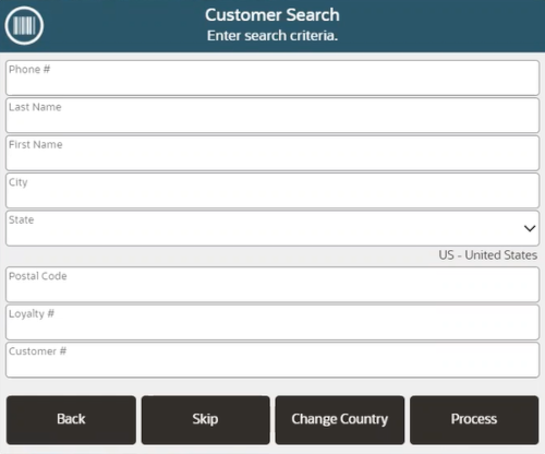 New Desktop - Customer Search Criteria