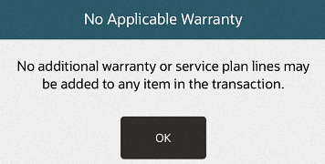 No applicable warranty