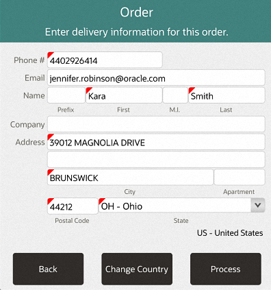 Order Delivery Details