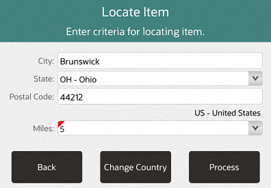 Search Location Form