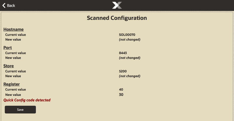 Scanned Configuration