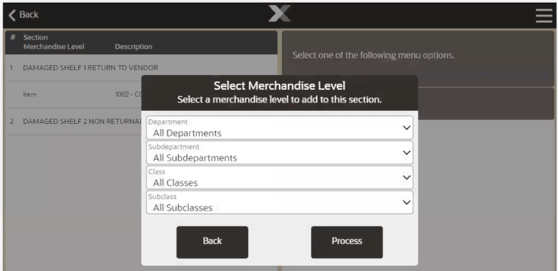Merchandise Levels List