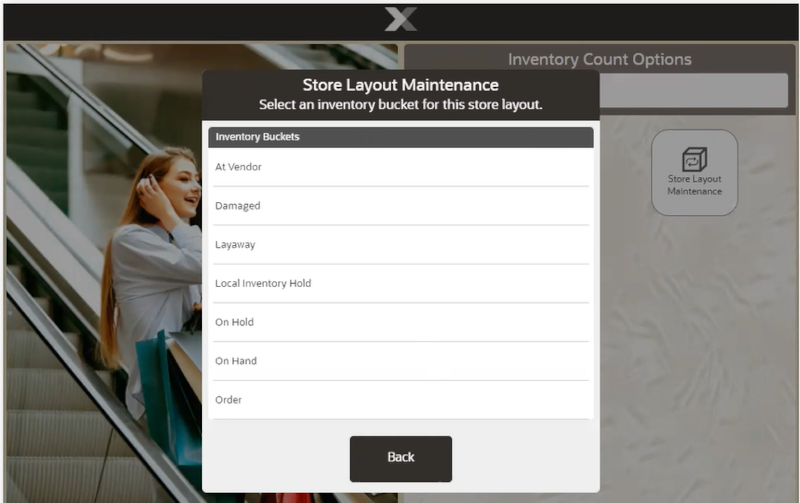 Store Layout Maintenance - Inventory Bucket List