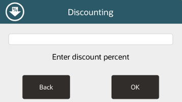 Enter Discount Percent