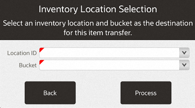 Inventory Location Selection - To Location