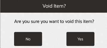 Void Line Item Confirmation Prompt