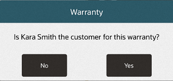 Warranty Customer Prompt