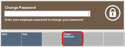 Forgot Password Menu Option