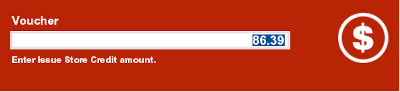 Issue Store Credit Amount Prompt