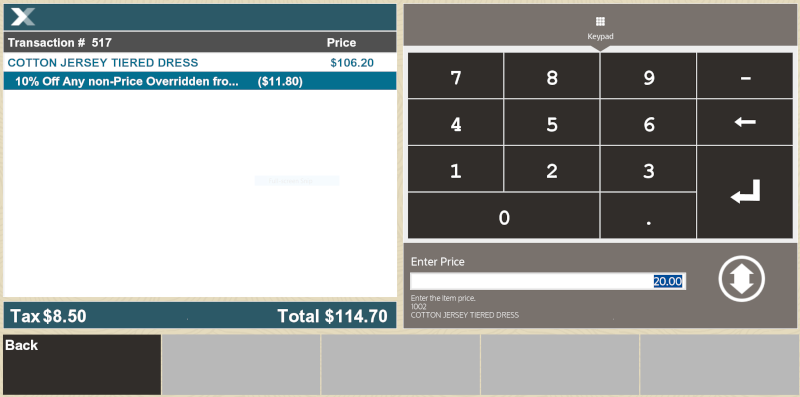 SCO Change Price