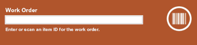 Work Order Item ID Prompt