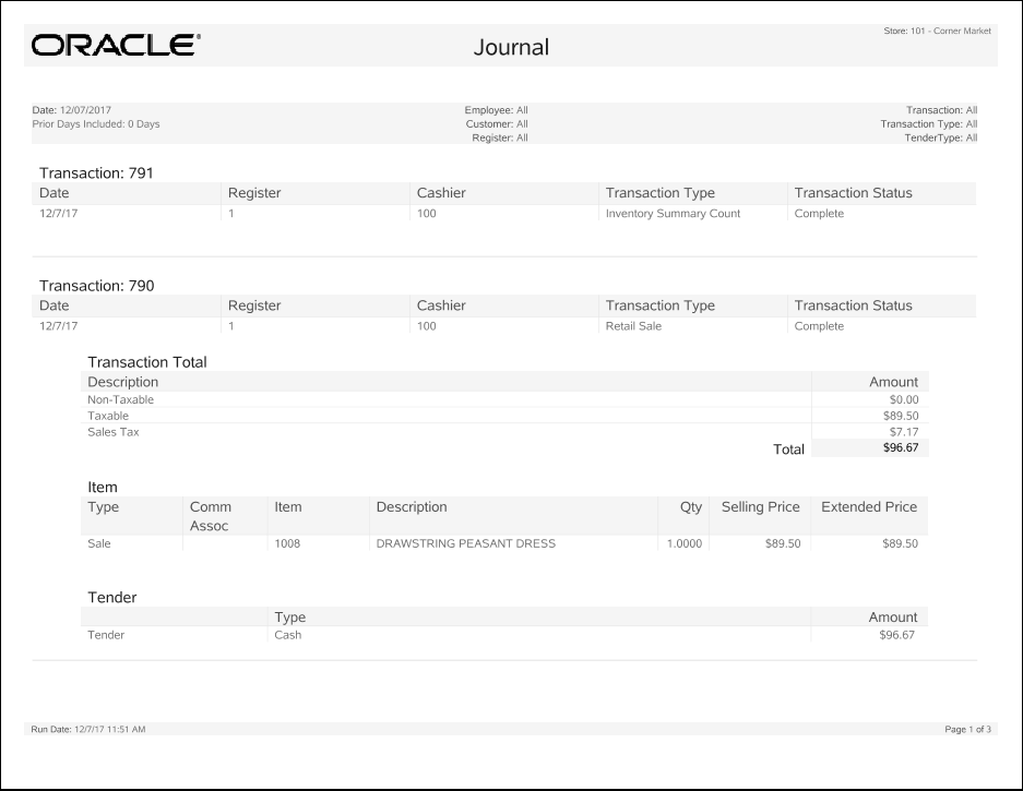 Journal Report