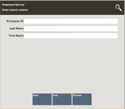 Employee Borrow Search Form