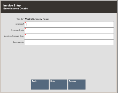 Invoice Information Entry Form