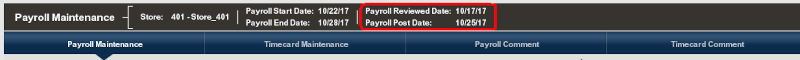 Payroll Posted Timestamp