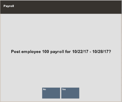 Post Employee Payroll Record Confirmation