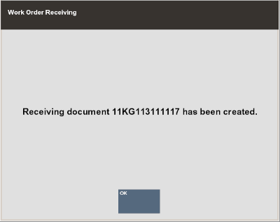 Receiving Document Created Prompt