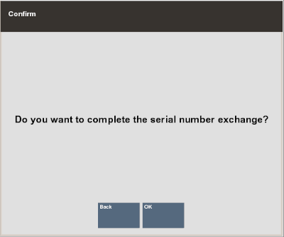 Complete Serial Number Exchange Prompt