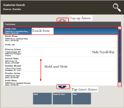 Touch-Screen Selection Navigation