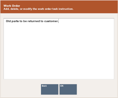 Work Order Task Instruction Form