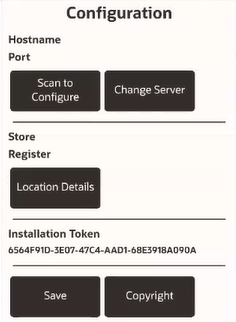 Configuration Screen
