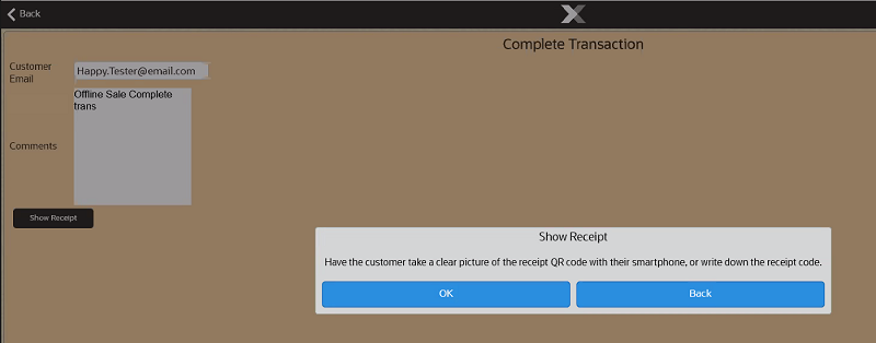 Show Receipt Prompt