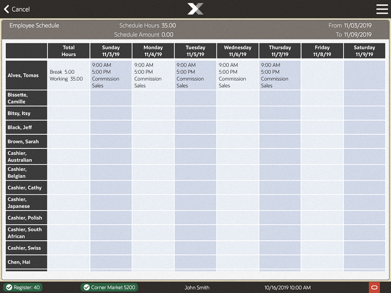 Copied Day Schedule