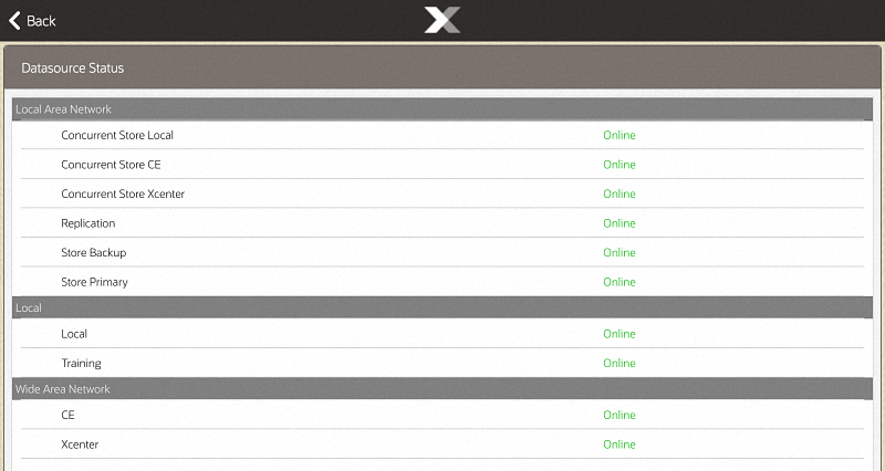 Mobile Tablet Datasource Status