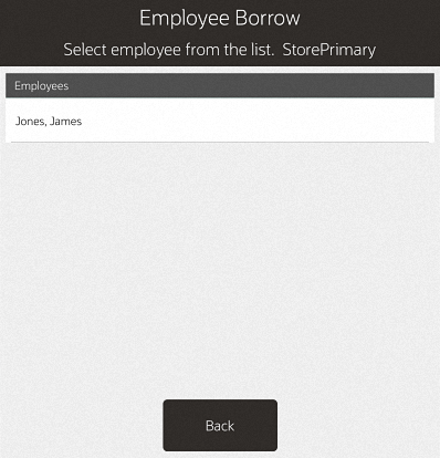 Employee Borrow Search List