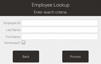 Employee Lookup Form