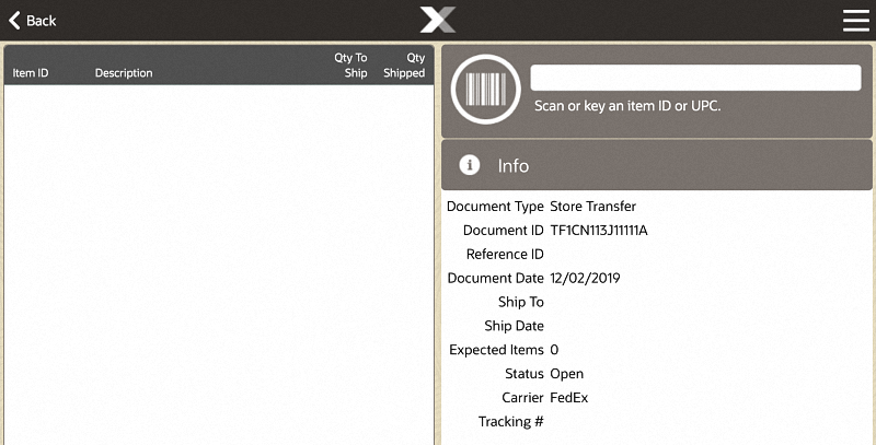Scan or Enter an Item ID