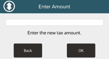 Enter Tax Amount