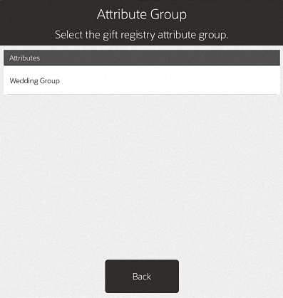 Gift Registry Attribute Group