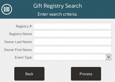 Gift Registry Search