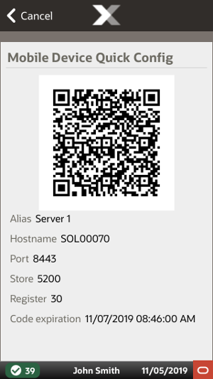 Mobile Handheld Mobile Device Quick Config QR Code