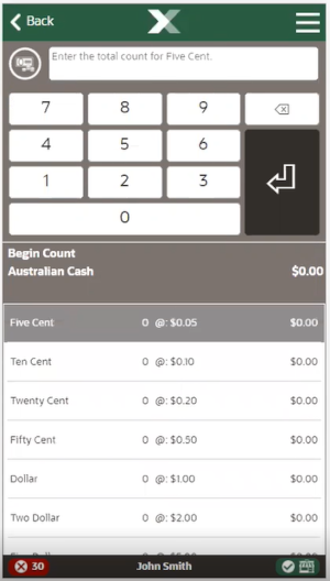Mobile Handheld Select Denomination