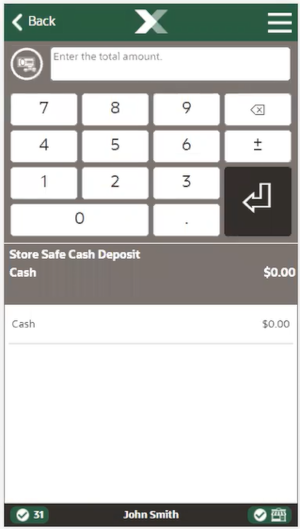 Handheld Cash Deposit Count